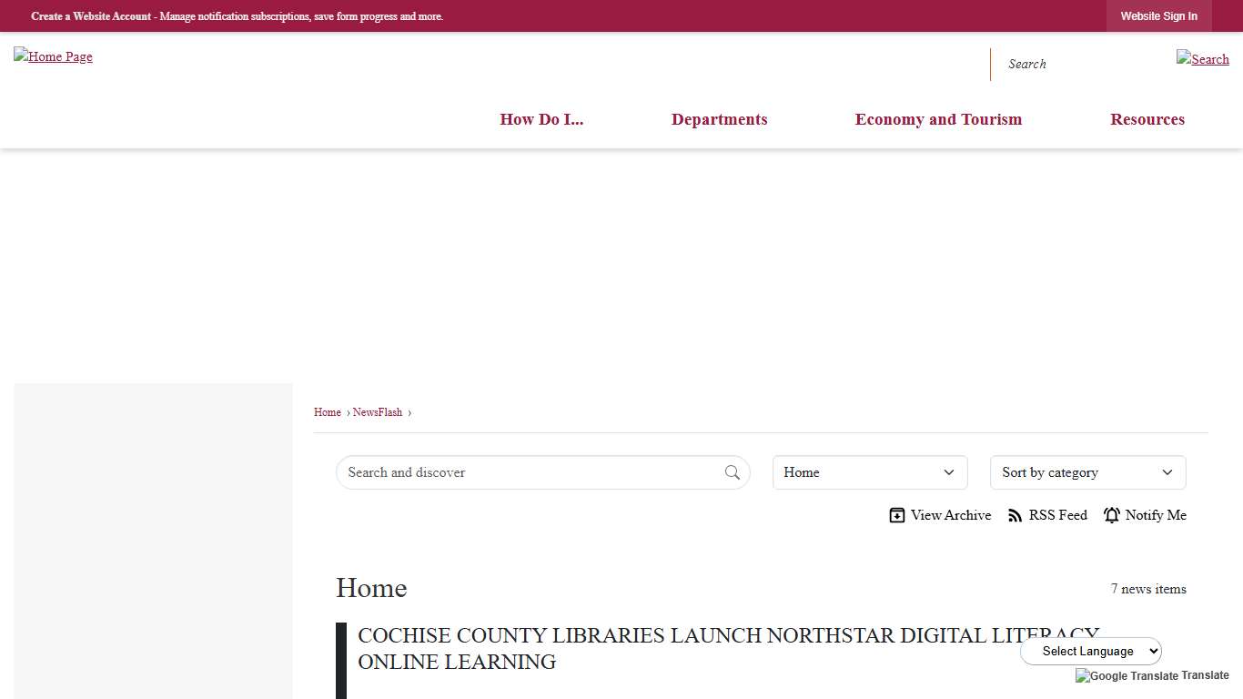 News Flash • Cochise County, AZ